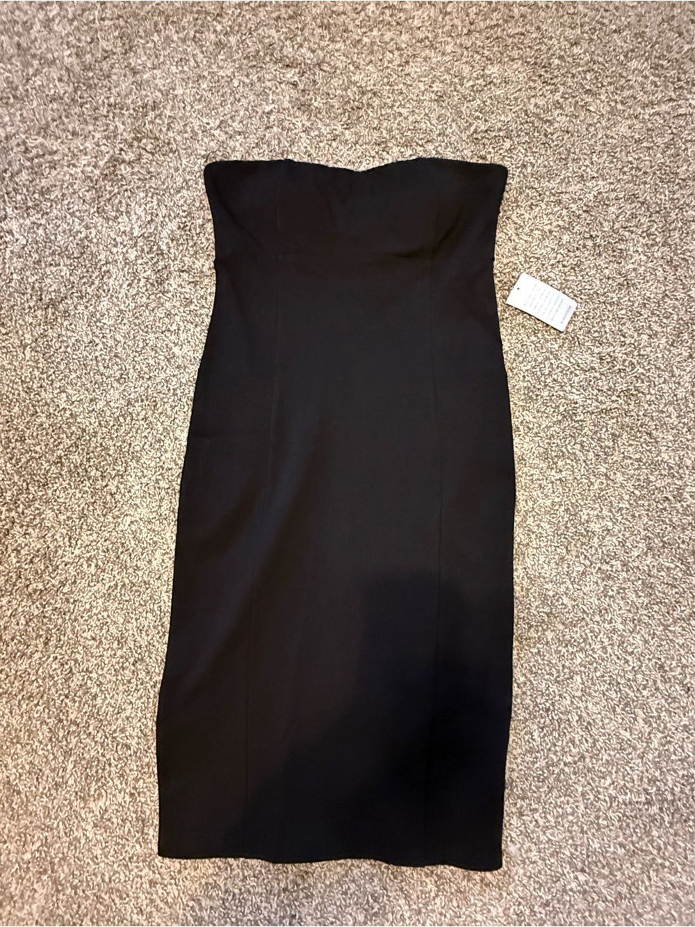 Felicity & Coco Strapless Black Sheath Dress